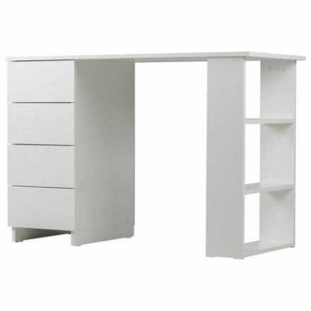 Стол письменный/компьютерный BRABIX "Scandi CD-016", 1100х500х750 мм, 4 ящика, белый, 641891, ЦБ013707-1