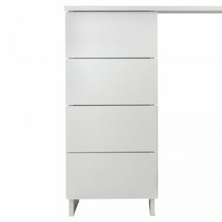 Стол письменный/компьютерный BRABIX "Scandi CD-016", 1100х500х750 мм, 4 ящика, белый, 641891, ЦБ013707-1
