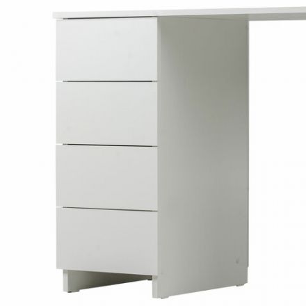 Стол письменный/компьютерный BRABIX "Scandi CD-016", 1100х500х750 мм, 4 ящика, белый, 641891, ЦБ013707-1