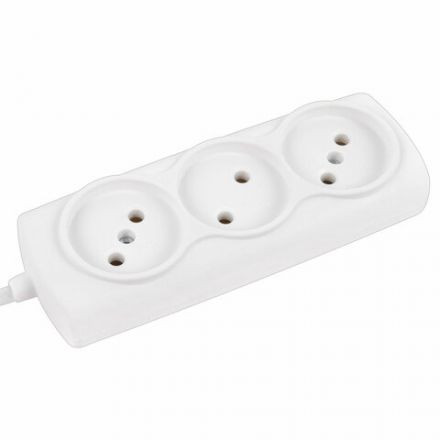 Удлинитель Р16-010, 3 розетки без заземления, 3 м, 2х0,75 мм, 1300 Вт, белый, 563 Удлинитель Р16-010, 3 розетки без заземления, 3 м, 2х0,75 мм, 1300 Вт, белый, 563