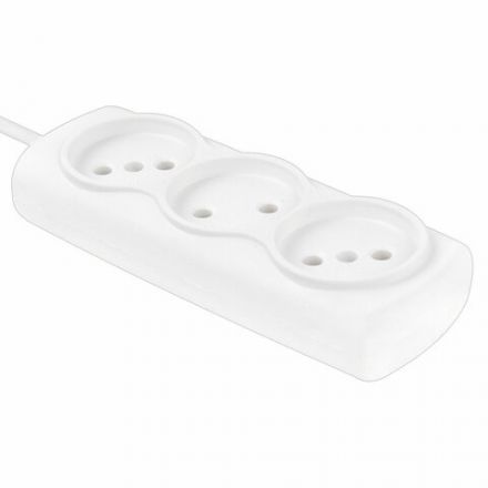 Удлинитель Р16-010, 3 розетки без заземления, 3 м, 2х0,75 мм, 1300 Вт, белый, 563 Удлинитель Р16-010, 3 розетки без заземления, 3 м, 2х0,75 мм, 1300 Вт, белый, 563