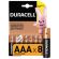 Батарейки КОМПЛЕКТ 8 шт., DURACELL Basic ОРИГИНАЛ, AAA (LR03, 24А), алкалиновые, мизинчиковые, C0037387 Батарейки КОМПЛЕКТ 8 шт., DURACELL Basic ОРИГИНАЛ, AAA (LR03, 24А), алкалиновые, мизинчиковые, C0037387