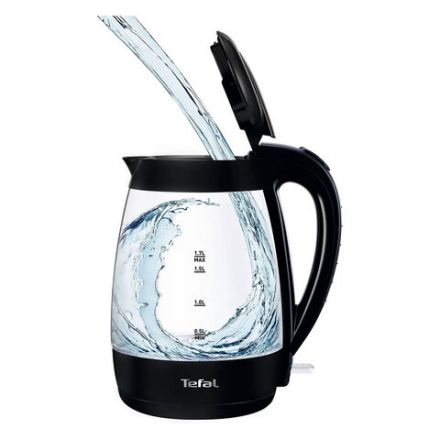 Чайник TEFAL KO450832, 1,7 л, 2400 Вт, закрытый нагревательный элемент, стекло, черный Чайник TEFAL KO450832, 1,7 л, 2400 Вт, закрытый нагревательный элемент, стекло, черный