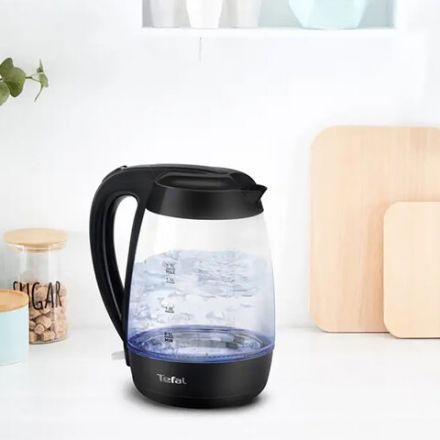 Чайник TEFAL KO450832, 1,7 л, 2400 Вт, закрытый нагревательный элемент, стекло, черный Чайник TEFAL KO450832, 1,7 л, 2400 Вт, закрытый нагревательный элемент, стекло, черный