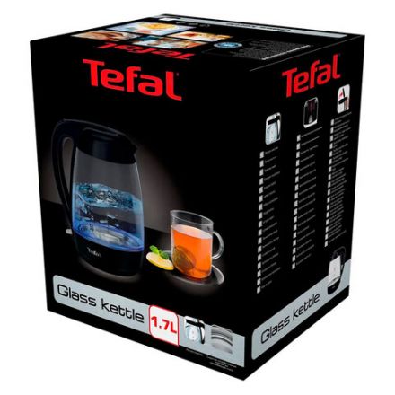 Чайник TEFAL KO450832, 1,7 л, 2400 Вт, закрытый нагревательный элемент, стекло, черный Чайник TEFAL KO450832, 1,7 л, 2400 Вт, закрытый нагревательный элемент, стекло, черный