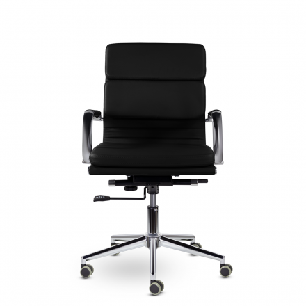 Кресло СН-303 Кайман Трио Н soft хром Ср S-0401 (черный)