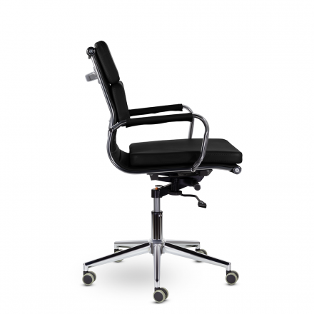 Кресло СН-303 Кайман Трио Н soft хром Ср S-0401 (черный)
