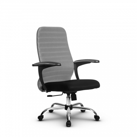 Кресло Метта SU-CM-10 светло-серое/черное Ch