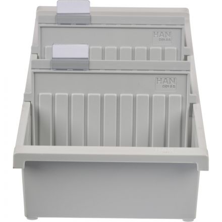 Картотека для карточек Han А6 на 1300 карточек (347x171x76 мм, открытая)