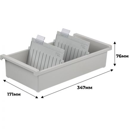 Картотека для карточек Han А6 на 1300 карточек (347x171x76 мм, открытая)