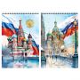 Блокнот А4 80л. на гребне BG "Россия", твердая подложка Блокнот А4 80л. на гребне BG "Россия", твердая подложка