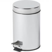 Ведро мусорное с педалью Solinne 3л стальное, хром