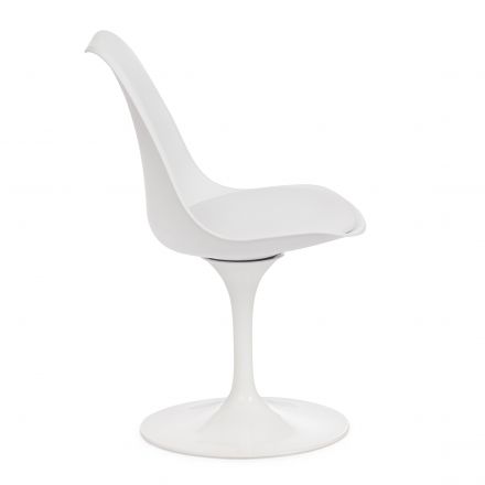 Стул Тулип Фэшн Чаир/Tulip Fashion Chair (мод.109) металл/пластик/, 48х55х81см, белый/белый