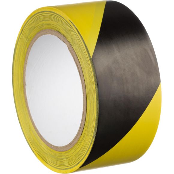 Сигнальная клейкая лента для разметки желтая/черная 50 мм x 33 м (KMSW05033)