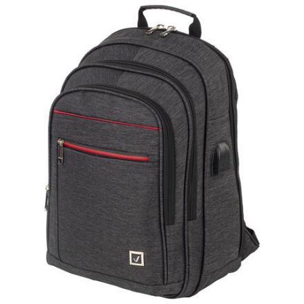 Рюкзак BRAUBERG FUNCTIONAL с отделением для ноутбука, 3 отделения, USB-порт, "Progress", 48х14х34 см, 229873