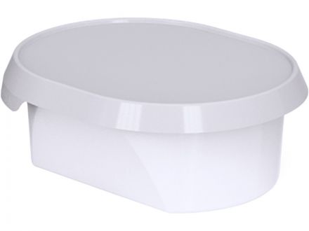 Контейнер п/п 0,3л. под запайку, с белой крышкой цв. белый Контейнер п/п 0,3л. под запайку, с белой крышкой цв. белый