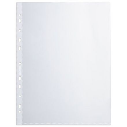 Папки-файлы перфорированные А4 BRAUBERG "EXTRA 1100", КОМПЛЕКТ 50 шт., гладкие, ПЛОТНЫЕ, 110мкм, 229674