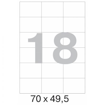 Этикетки самоклеящиеся Promega label 70х49,5 мм /18 шт. на листе А4 (25л.