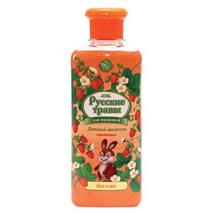 Шампунь детский 350 мл, РУССКИЕ ТРАВЫ "Земляника", без слез, К12-7 Шампунь детский 350 мл, РУССКИЕ ТРАВЫ "Земляника", без слез, К12-7