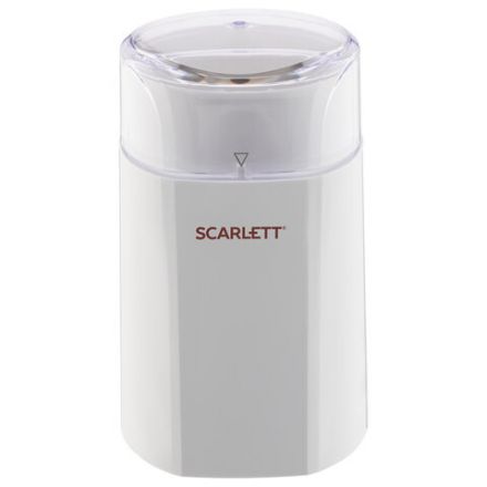 Кофемолка SCARLETT SC-CG44506, 160 Вт, объем 60 г, пластик, ножи из нержавеющей стали, белая с рисунком Кофемолка SCARLETT SC-CG44506, 160 Вт, объем 60 г, пластик, ножи из нержавеющей стали, белая с рисунком