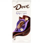 Шоколад Dove молочный шоколад фундук изюм, 90 г