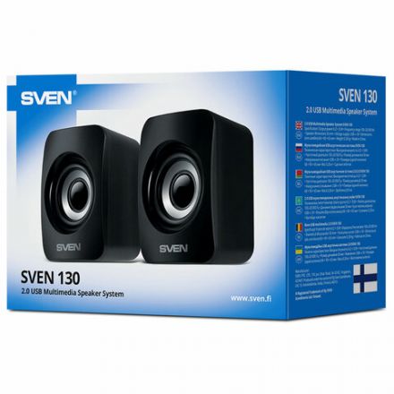 Колонки компьютерные SVEN 130, 2.0, 6 Вт, питание USB, черные, SV-020224 Колонки компьютерные SVEN 130, 2.0, 6 Вт, питание USB, черные, SV-020224