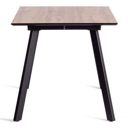 Стол Tetchair обеденный DARWIN МДФ HPL 0,6 мм/металл, 85х130-170х75 см, Дуб Вотан/чёрный Стол Tetchair обеденный DARWIN МДФ HPL 0,6 мм/металл, 85х130-170х75 см, Дуб Вотан/чёрный