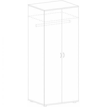 Гардероб IN Рондо глубокий Ш11/1 береза 804х600х2149 Гардероб IN Рондо глубокий Ш11/1 береза 804х600х2149