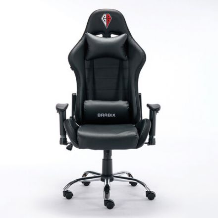Кресло компьютерное BRABIX "Lumen GM-150 RGB", подсветка, две подушки, экокожа, черное, 532801 Кресло компьютерное BRABIX "Lumen GM-150 RGB", подсветка, две подушки, экокожа, черное, 532801