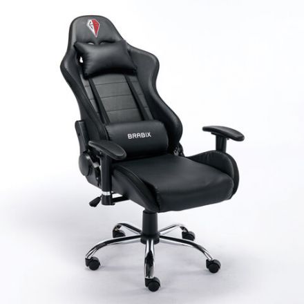 Кресло компьютерное BRABIX "Lumen GM-150 RGB", подсветка, две подушки, экокожа, черное, 532801 Кресло компьютерное BRABIX "Lumen GM-150 RGB", подсветка, две подушки, экокожа, черное, 532801