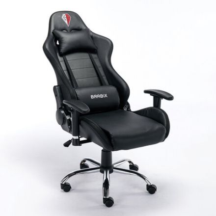 Кресло компьютерное BRABIX "Lumen GM-150 RGB", подсветка, две подушки, экокожа, черное, 532801 Кресло компьютерное BRABIX "Lumen GM-150 RGB", подсветка, две подушки, экокожа, черное, 532801