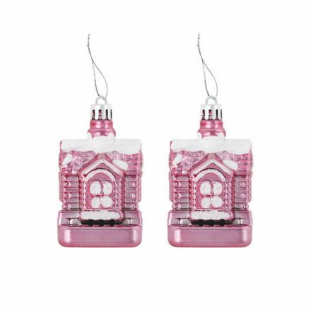 Шары новогодние ёлочные "Elegant Pink" 77 предметов, розовый/белый, ЗОЛОТАЯ СКАЗКА, 591715