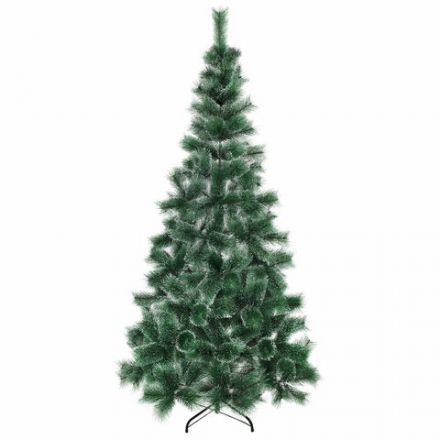 Ель новогодняя искусственная "Пушистая" 210 см, с инеем и шишками, зеленая, ЗОЛОТАЯ СКАЗКА, 592046