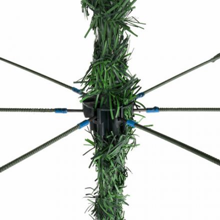 Ель новогодняя искусственная "Пушистая" 210 см, с инеем и шишками, зеленая, ЗОЛОТАЯ СКАЗКА, 592046