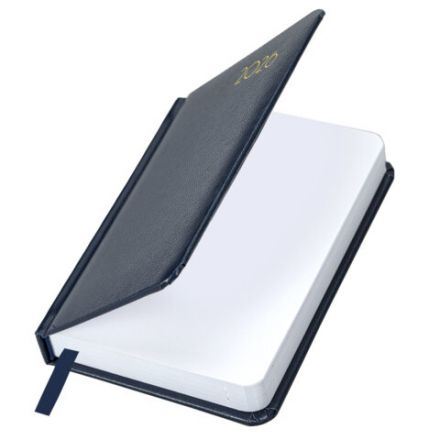 Ежедневник датированный 2026, МАЛЫЙ ФОРМАТ 100х150 мм, А6, BRAUBERG "Select", балакрон, темно-синий, 117259