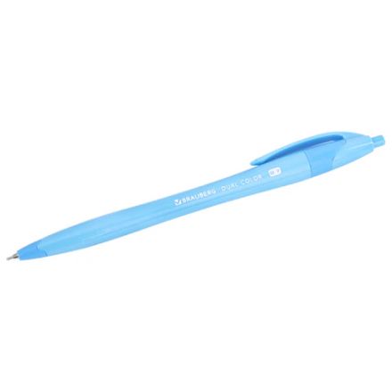 Ручка шариковая автоматическая масляная BRAUBERG "DUAL COLOR", СИНЯЯ, игольчатый наконечник 0,7 мм, линия письма 0,35 мм, 144327 Ручка шариковая автоматическая масляная BRAUBERG "DUAL COLOR", СИНЯЯ, игольчатый наконечник 0,7 мм, линия письма 0,35 мм, 144327