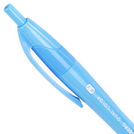 Ручка шариковая автоматическая масляная BRAUBERG "DUAL COLOR", СИНЯЯ, игольчатый наконечник 0,7 мм, линия письма 0,35 мм, 144327 Ручка шариковая автоматическая масляная BRAUBERG "DUAL COLOR", СИНЯЯ, игольчатый наконечник 0,7 мм, линия письма 0,35 мм, 144327