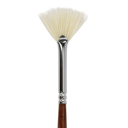 Кисть художественная профессиональная BRAUBERG ART CLASSIC, щетина, веерная, № 2, длинная ручка, 200742