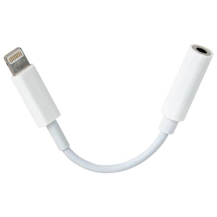 Переходник для наушников с iPhone LIGHTNING на AUX (MINI JACK 3.5 мм), SONNEN, 0,1 м, белый, 513565 Переходник для наушников с iPhone LIGHTNING на AUX (MINI JACK 3.5 мм), SONNEN, 0,1 м, белый, 513565