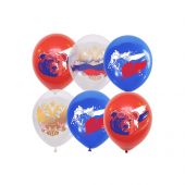 Воздушные шары, 25шт., М12/30см, ПатиБум "Государственная символика", ассорти, европодвес