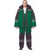 Костюм рабочий зимний муж з03-КПК зел/черн (р.48-50) 158-164 Костюм рабочий зимний муж з03-КПК зел/черн (р.48-50) 158-164