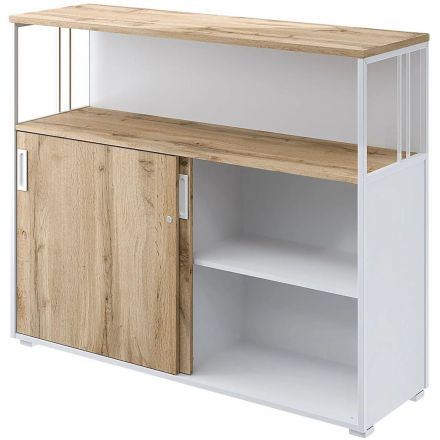 Шкаф-купе Комус Мебель К-Loft 241Н042 1370х420х1116 дуб натур/белый