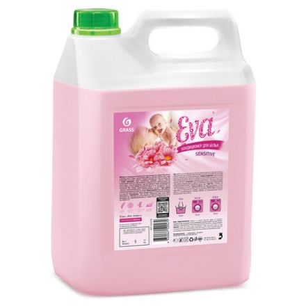 Кондиционер-ополаскиватель для белья 5 л GRASS "EVA" sensitive, концентрированный, 125376 Кондиционер-ополаскиватель для белья 5 л GRASS "EVA" sensitive, концентрированный, 125376