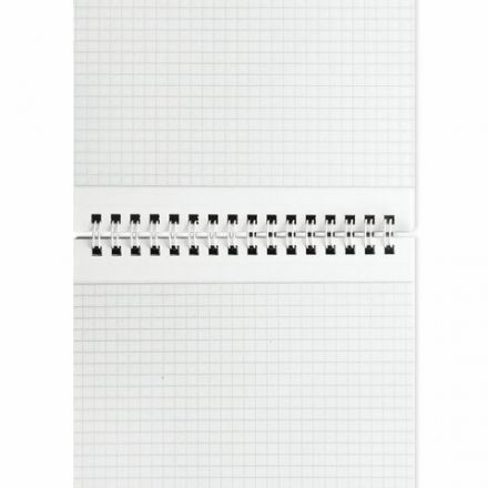 Блокнот А5 (146х206 мм), 60 л., гребень, картон, жесткая подложка, клетка, BRAUBERG, "Black", 114365