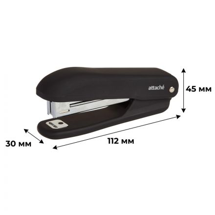Степлер Attache Comfort до 12 листов черный (покрытие Soft Touch) Степлер Attache Comfort до 12 листов черный (покрытие Soft Touch)