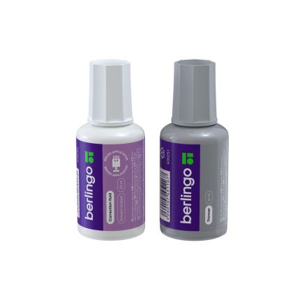 Корректирующая жидкость Berlingo, 20мл + разбавитель16мл Корректирующая жидкость Berlingo, 20мл + разбавитель16мл