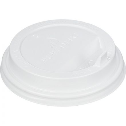 Крышка для стакана Huhtamaki 90 мм пластиковая белая с клапаном 100 штук в упаковке