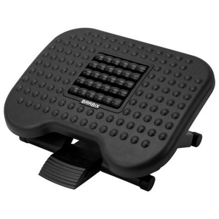 Подставка для ног BRABIX Ultra 2 44х34 см, массажер, регулировка высоты и угла наклона, 533037 Подставка для ног BRABIX Ultra 2 44х34 см, массажер, регулировка высоты и угла наклона, 533037