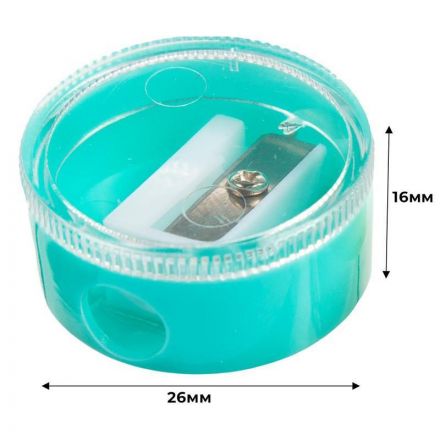 Точилка для карандашей с контейнером круглая (2 штуки в упаковке)