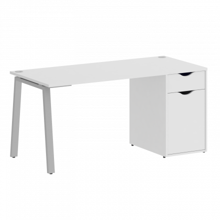 Home Office Стол письменный VR.SP-3-158.1.A Белый/Серый металл 1580*720*750 Home Office Стол письменный VR.SP-3-158.1.A Белый/Серый металл 1580*720*750